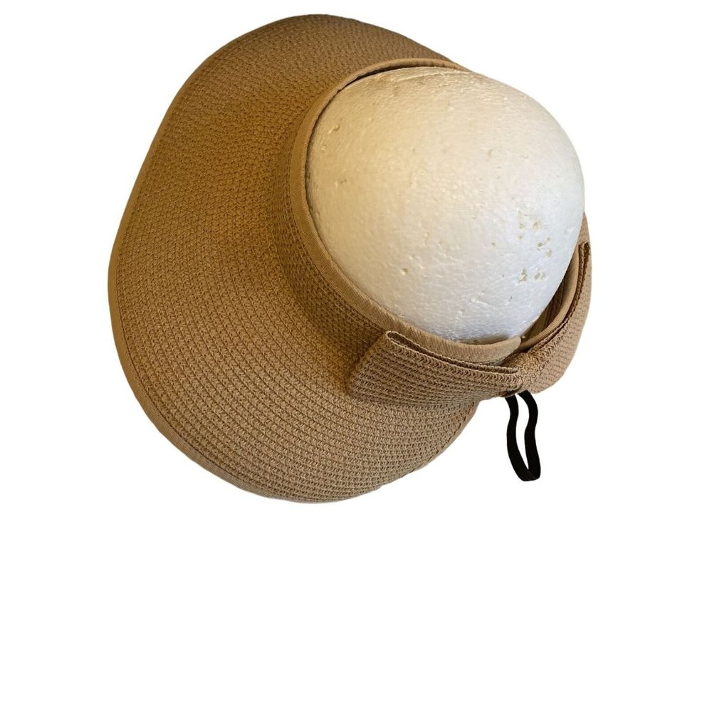 NWT LOFT Natural Sun Visor Hat  Adjustable Open Top